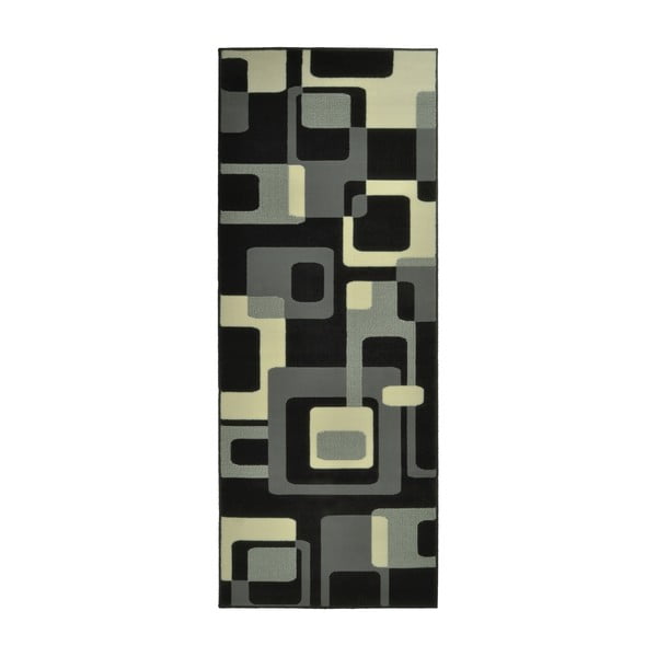 Černý koberec Hanse Home Hamla Retro, 80 x 150 cm