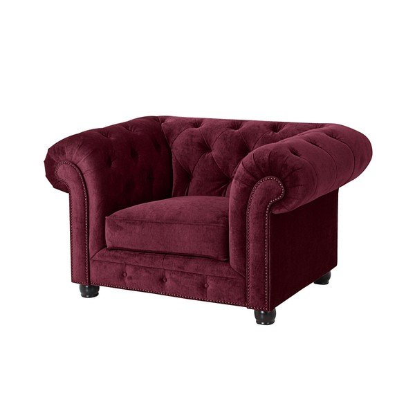Vínové křeslo Max Winzer Orleans Velvet-image-1