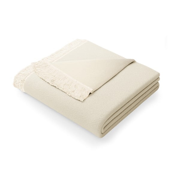 Светлобежово одеяло със смес от памук , 150 x 200 cm Franse - AmeliaHome