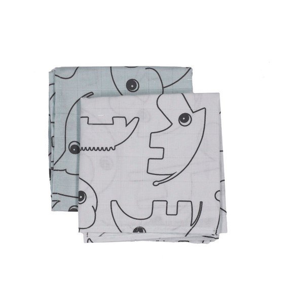 Mušelínové plenky Contour, modré, 2 ks