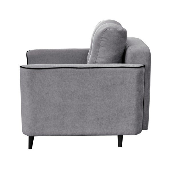 Šedé křeslo s černými nohami Mazzini Sofas Wasp-image-3