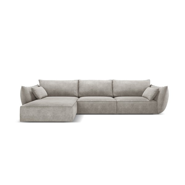 Светлосив ъглов диван (ляв ъгъл) Vanda - Mazzini Sofas