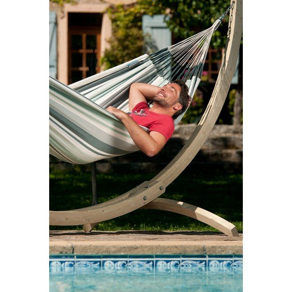 Houpací síť pro dva Paloma se stojanem Canoa, šedá-image-1