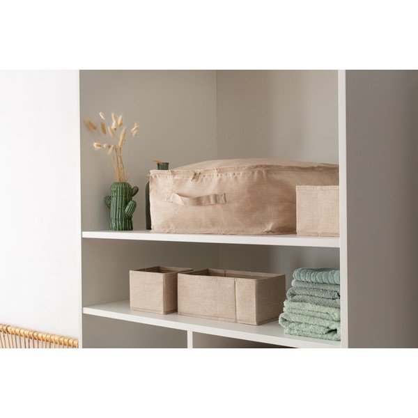 Бежови текстилни кутии за съхранение в комплект 2 бр. 14x12x12 cm Sandy – Compactor-image-1