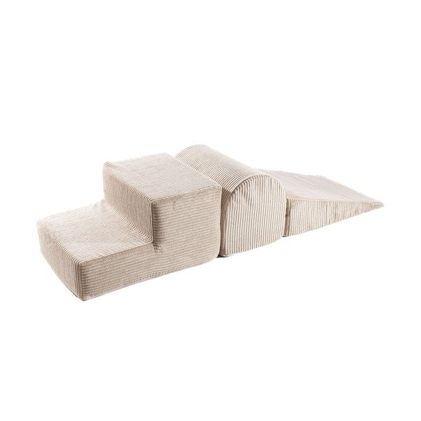 Бежово велурено игрище от пяна 3 бр. височина 30 cm 45x143 cm – Meowbaby