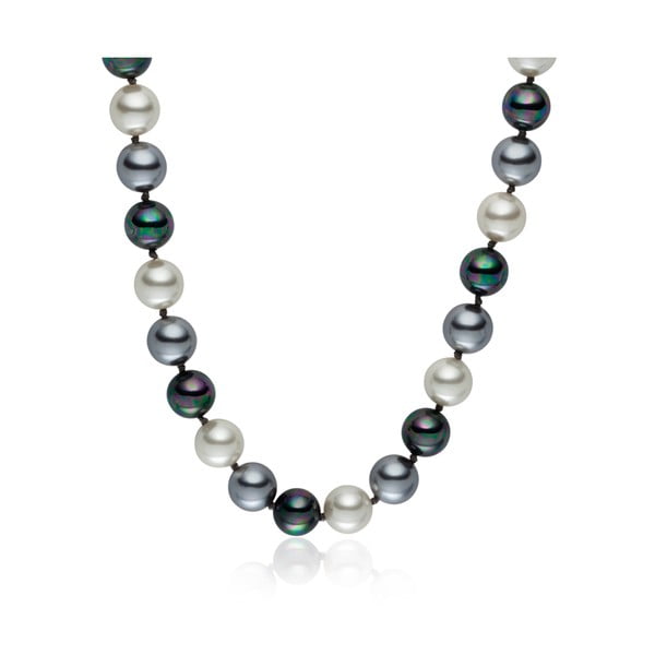 Perlový náhrdelník Nova Pearls Copenhagen Brigitte Dark, délka 45 cm-image-1