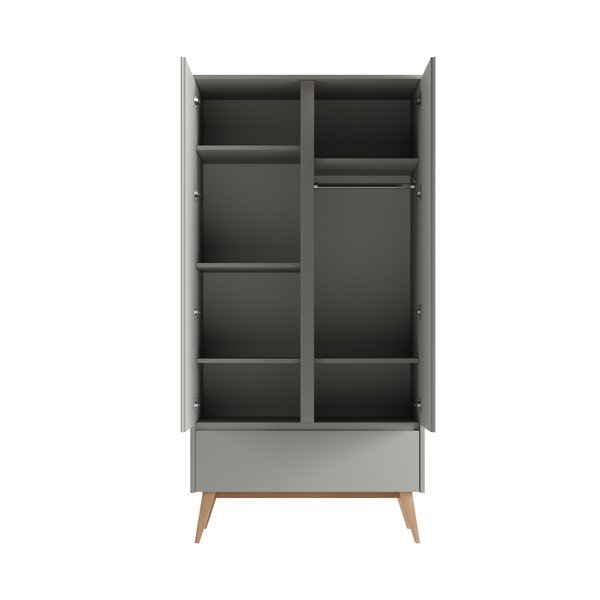 Сив детски гардероб 100x52,5 cm Swing - Pinio-image-2