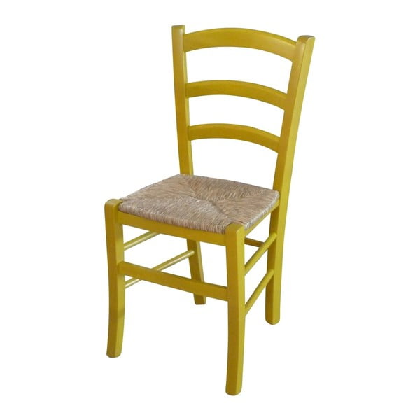 Žlutá židle z bukového dřeva Alis