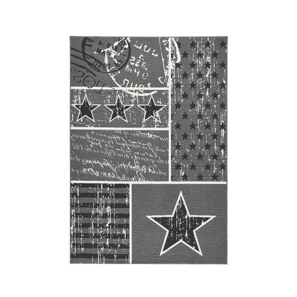 Сив килим City & Mix , 140 x 200 cm Stars - Hanse Home