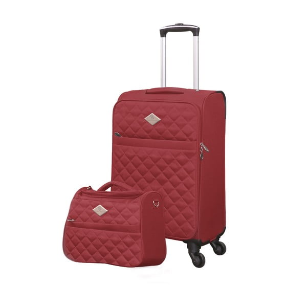Комплект от червен куфар с количка и по-малки куфари Cabine & Unity Case - GERARD PASQUIER
