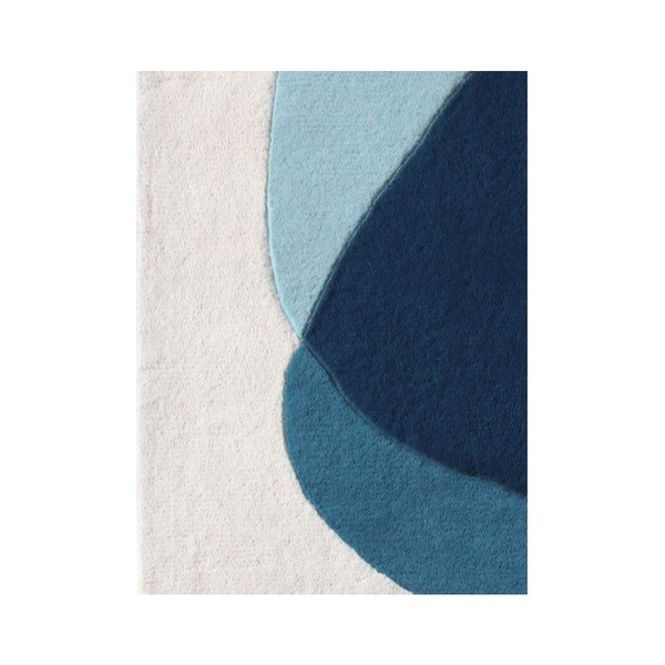 Modro-šedý koberec z čisté vlny HARTÔ Serge, 180 x 220 cm-image-1