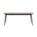 Кафява сгъваема трапезна маса с дъбов плот 190x90 cm Barrali – Unique Furniture