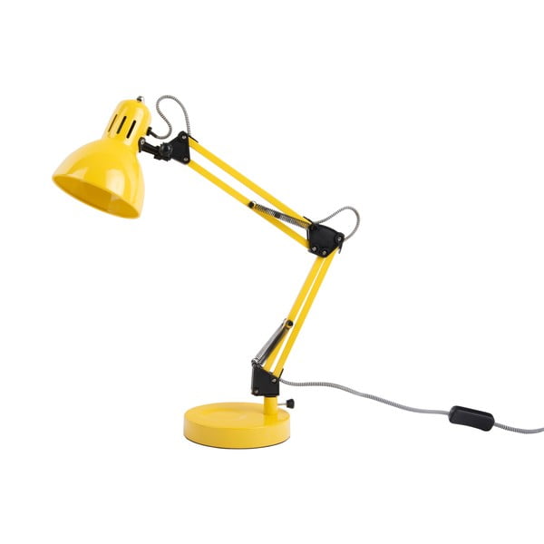 Светложълта настолна лампа с метален абажур (височина 52 cm) Funky Hobby – Leitmotiv