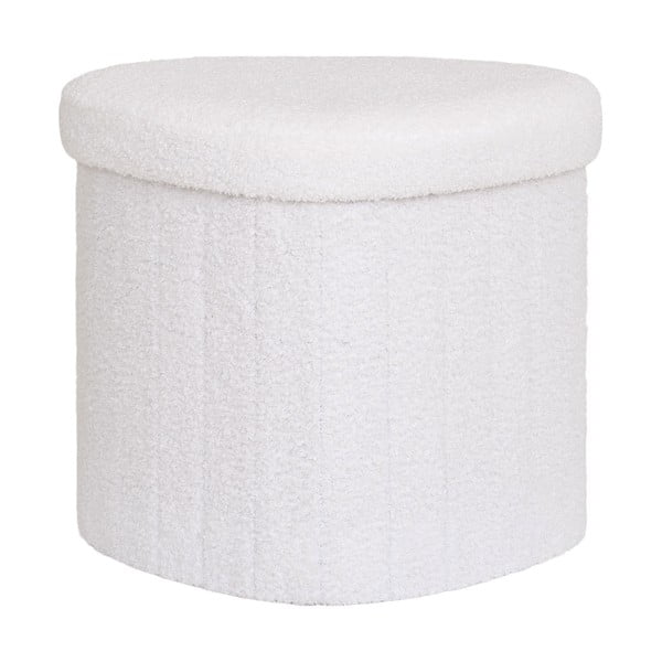 Бяла табуретка от прежда с примки от букле Medford – House Nordic