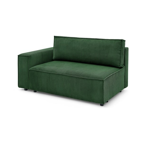 Модул за диван от зелен велур, ляв ъгъл Nihad модул - Bobochic Paris