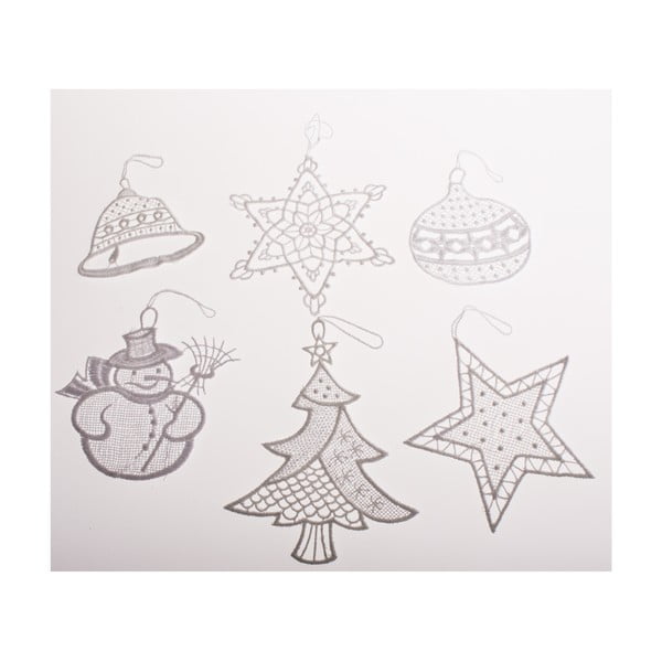 Текстилни Коледни украси в комплект 6 бр. 11 cm Knit – Dakls-image-1