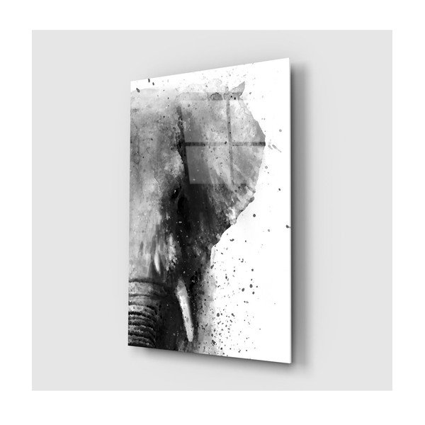 Картина върху стъкло , 46 x 72 cm Elephant - Insigne