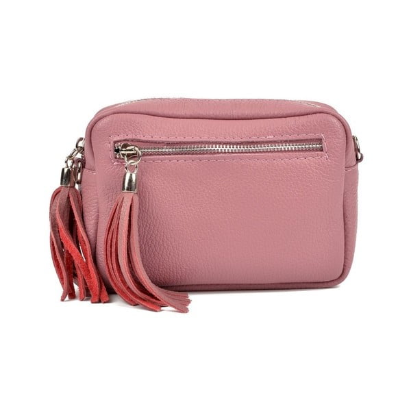 Розова кожена чанта Melanie - Isabella Rhea