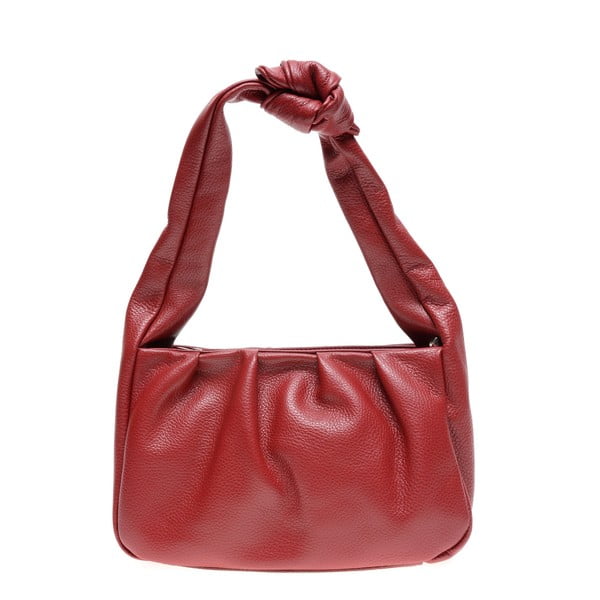 Червена кожена чанта - Carla Ferreri