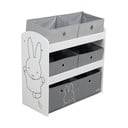 Бял/сив органайзер за детски играчки  63,5x29,5x60 cm Miffy – Roba