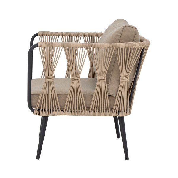 Бежов тапициран градински фотьойл Pavone - Bloomingville-image-2