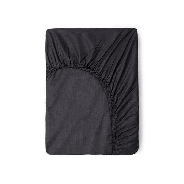 Тъмно сив памучен чаршаф с ластик , 140 x 200 cm - Good Morning