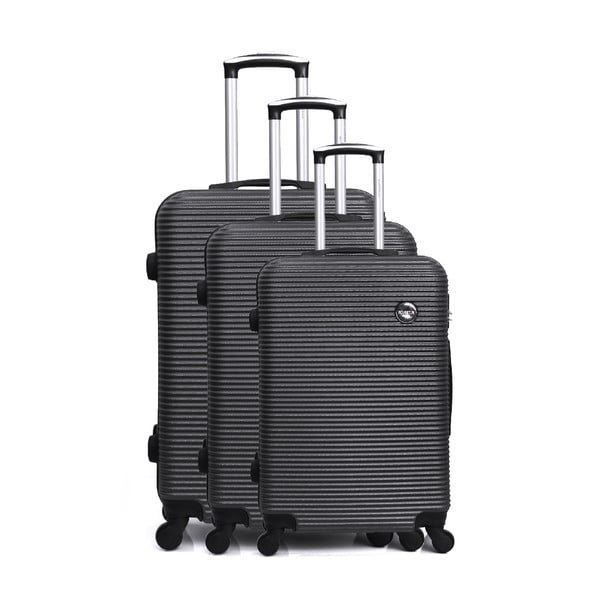 Комплект от 3 тъмно сиви куфара за количка Vanity - Bluestar