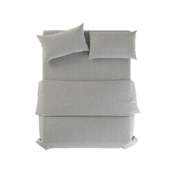 Сиво-зелено двойно  ленено спално бельо 200x200 cm Stone – Native Natural