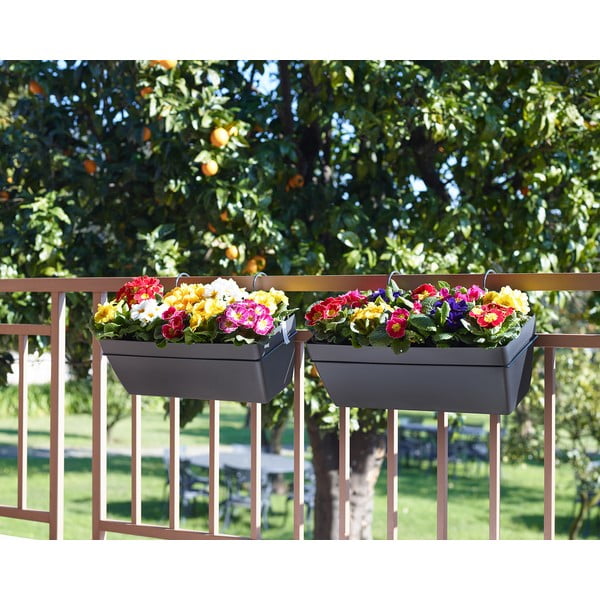 Самополиваща се саксия за цветя от рециклирана пластмаса 50 cm Capri – Artevasi-image-1