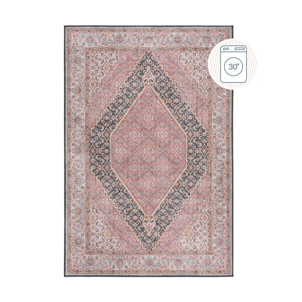 Розов килим подходящ за пране 152x230 cm Briony Traditional – Flair Rugs