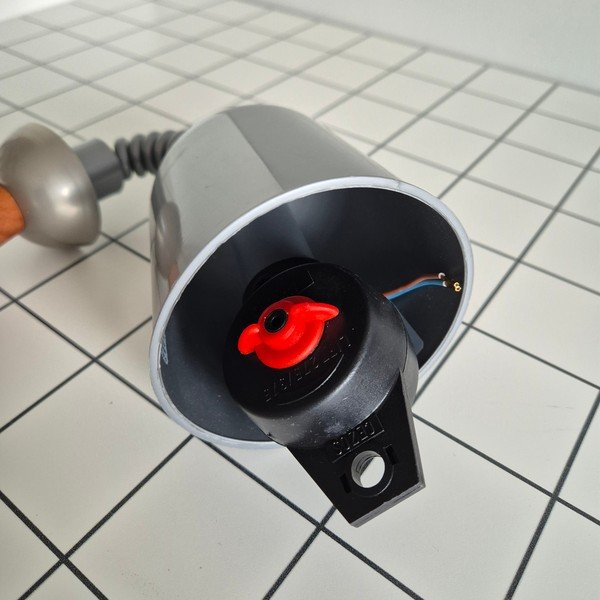 Висящо осветително тяло в сребрист и тъмнокафяв цвят със стъклен абажур ø 30 cm Ciara – LAMKUR-image-4