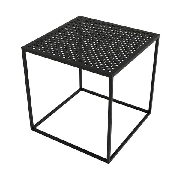 Černý konferenční stolek take me HOME Motivo, 42 x 42 cm