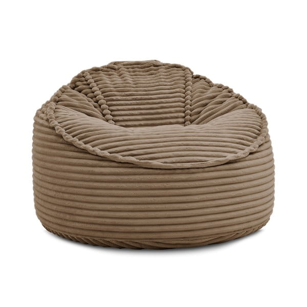 Кафяв пуф от рипсено кадифе Socrate – Bobochic Paris-image-3