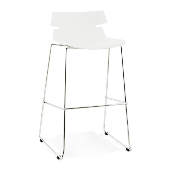 Бял бар стол Reny, височина на седалката 77 cm - Kokoon