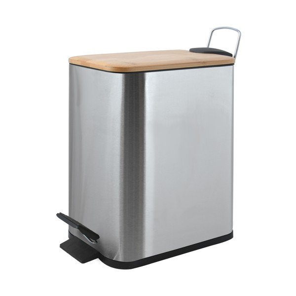 Стоманено кошче за боклук с педал в матово сребрист цвят 5 l   Erik – Spirella-image-1