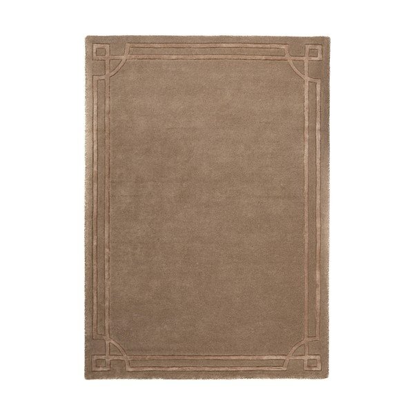 Кафяв ръчно изработен вълнен килим 120x170 cm Gatsby – Flair Rugs