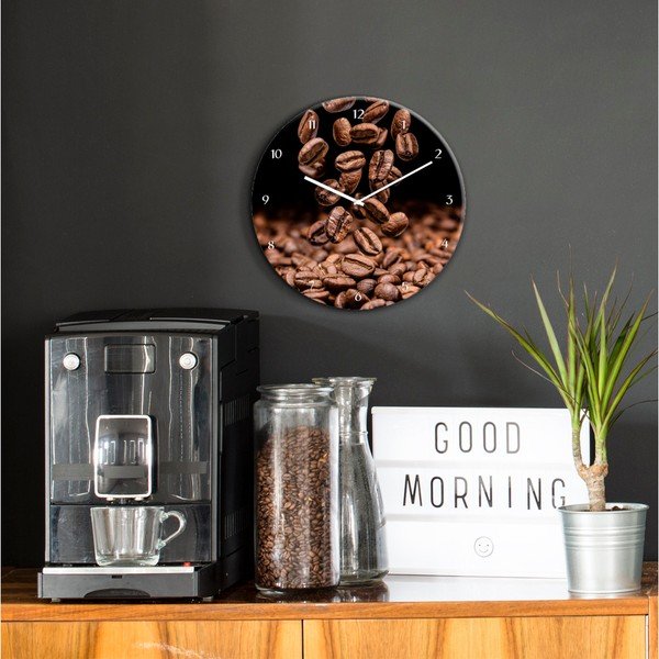 Стенни часовници Glassclock , ⌀ 30 cm Coffee Seeds - Styler-image-1
