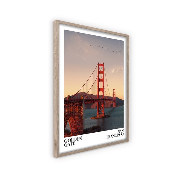 Печатна картина с включена рамка 50x70 cm Golden Gate – Styler-image-4