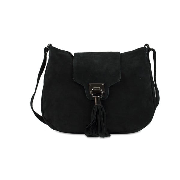 Черна чанта от кожа набук Pexine - Infinitif