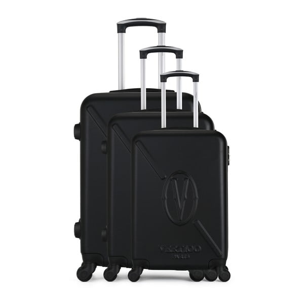 Sada 3 černých cestovních kufrů na kolečkách VERTIGO Cadenas Integre Moues
