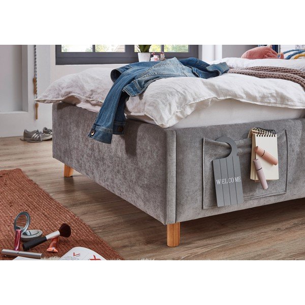 Сиво детско легло 120x200 cm без ламелно дъно Cosy – Meise Möbel-image-3