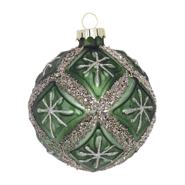 Стъклен коледен орнамент Diamond - Green Gate