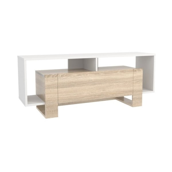 Дървена маса за телевизор Melville Vanilla, ширина 120 cm - Homemania