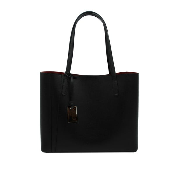 Черна чанта от естествена кожа Malmo - Andrea Cardone