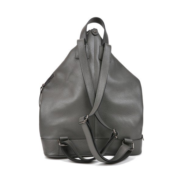 Сива кожена раница Chic - Carla Ferreri-image-1