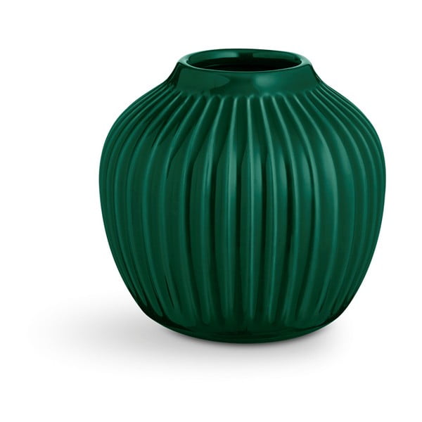 Zelená kameninová váza Kähler Design Hammershoi, výška 12,5 cm