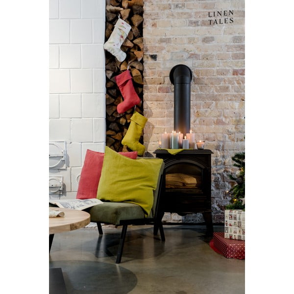 Текстилен Коледен чорап Christmas Print Natural – Linen Tales-image-1