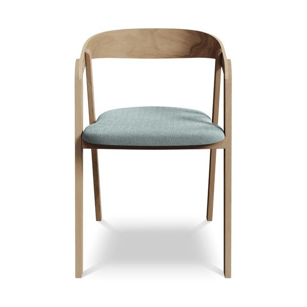 Син трапезен стол от масивна дървесина Erika – Makamii-image-1