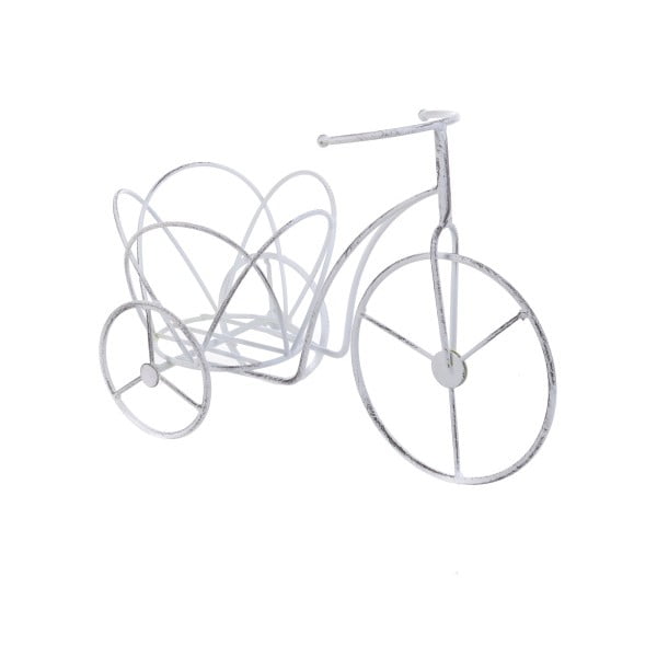 Kovový stojan na květináč InArt Bike, bílý