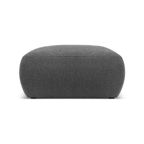 Тъмносива табуретка от плат букле Molino - Micadoni Home-image-1